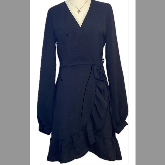 Altar'd State Black Wrap Style Dress, Size XS - Picture 1 of 4
